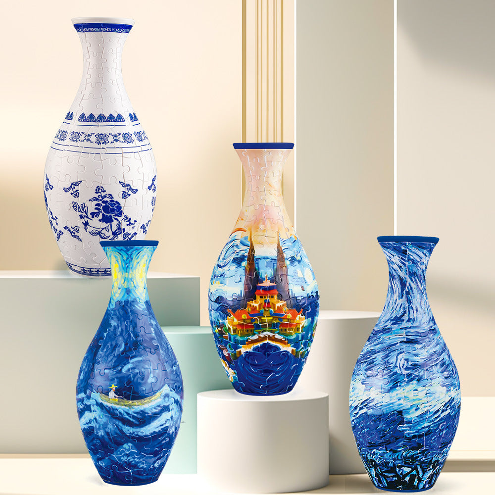 3D Puzzle Long Neck Vase