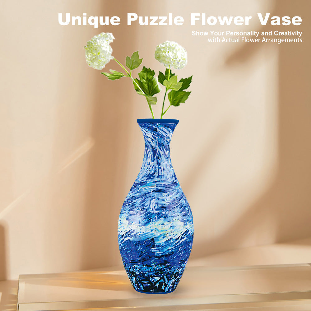 3D Puzzle Long Neck Vase